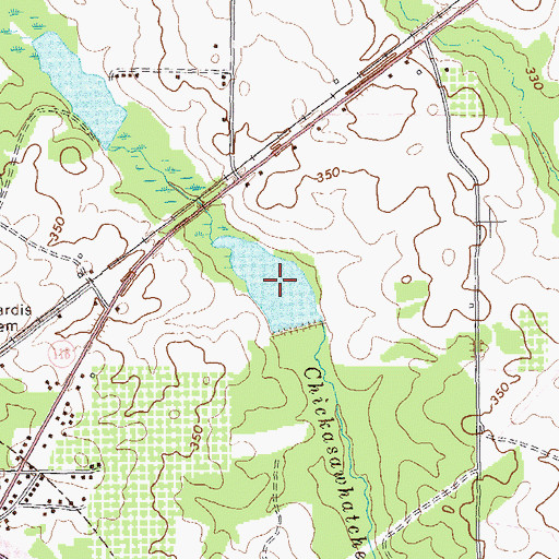 Topographic Map of Chamblis Lake, GA