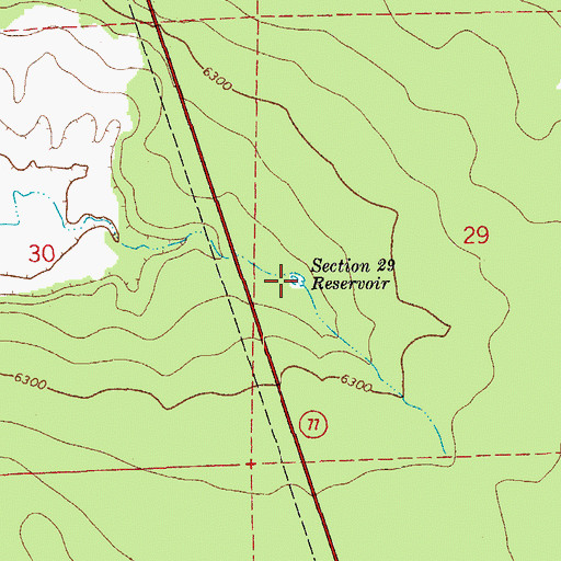 Topographic Map of Section Twentynine Reservoir, AZ