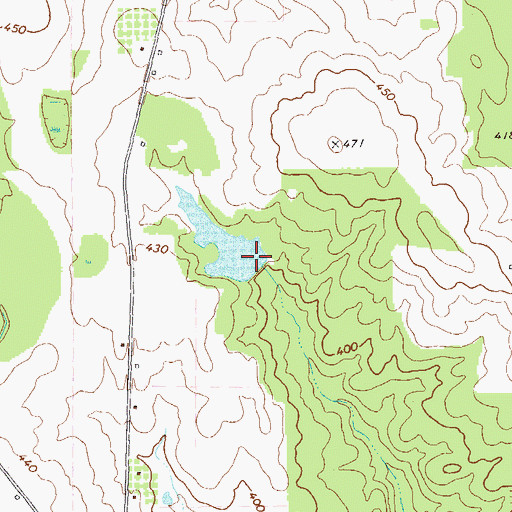 Topographic Map of McCledon Lake Dam, GA