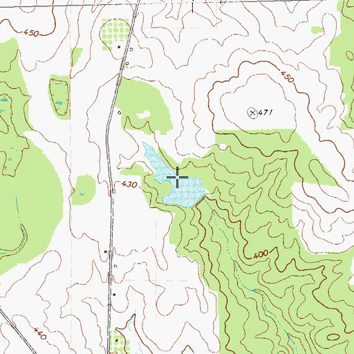 Topographic Map of McCledon Lake, GA