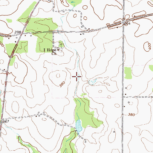 Topographic Map of Smith Lake, GA