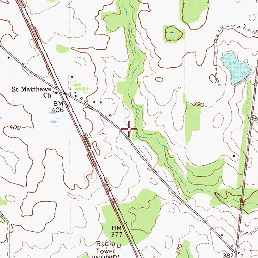 Topographic Map of Bolton Lake, GA
