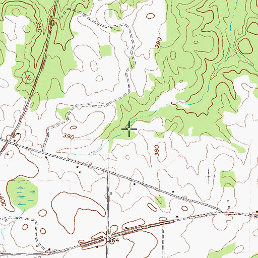 Topographic Map of Prescott Lake Dam, GA