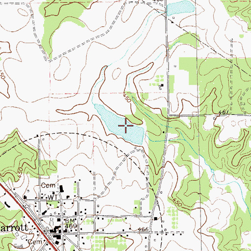 Topographic Map of Ballingtine Lake, GA