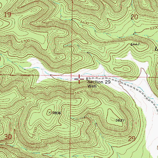 Topographic Map of Section Twentynine Well, AZ