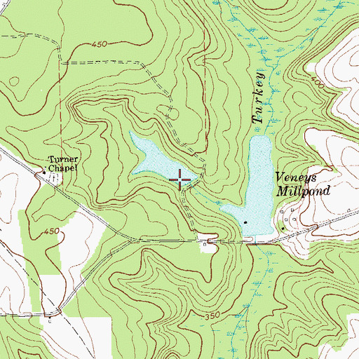 Topographic Map of Perry Lake Dam, GA