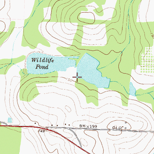Topographic Map of Bryan Lake Dam, GA