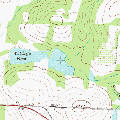 Topographic Map of Bryan Lake, GA