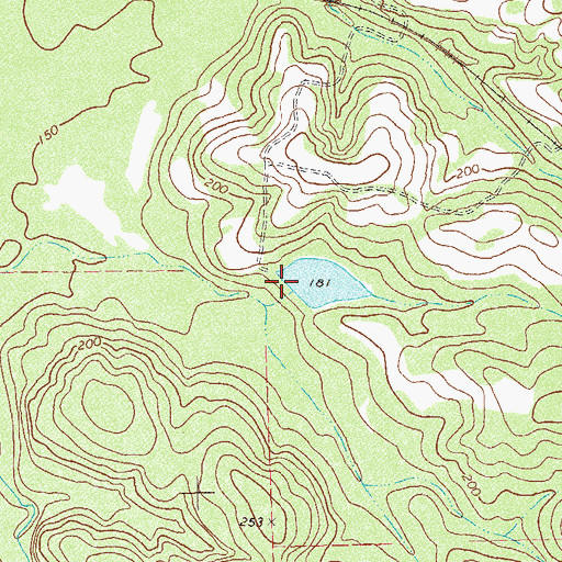 Topographic Map of Cheek Lake Dam, GA