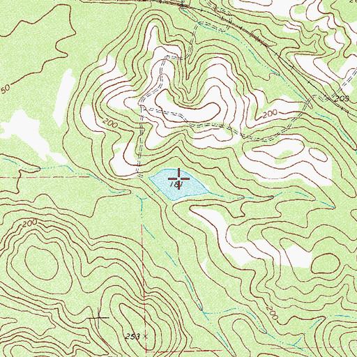 Topographic Map of Cheek Lake, GA