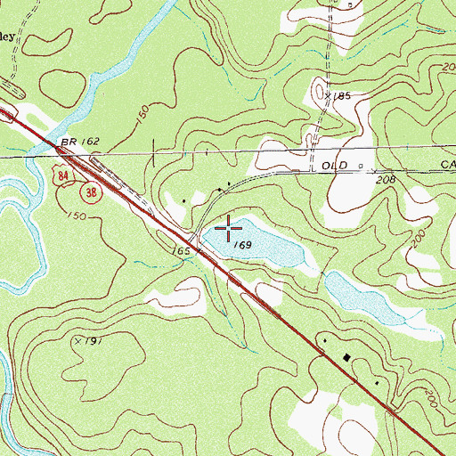 Topographic Map of Greenwood Lake Dam, GA