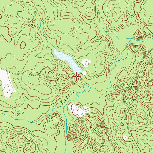 Topographic Map of Mosely Lake Dam, GA