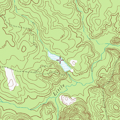 Topographic Map of Mosely Lake, GA