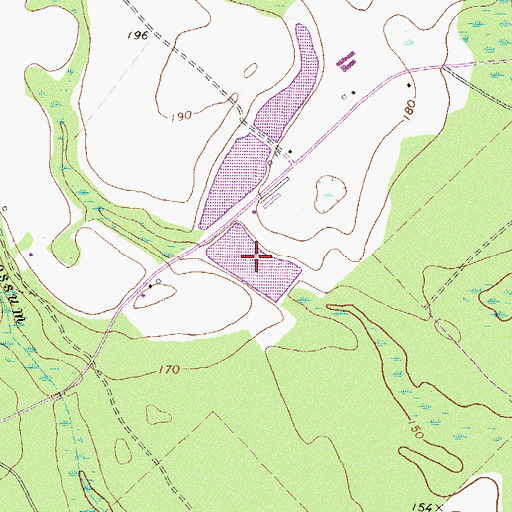 Topographic Map of Lower Stapleton Lake, GA