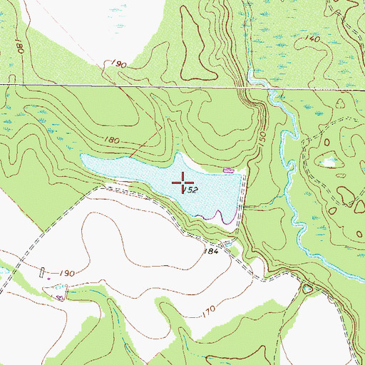 Topographic Map of Varnadoe Lake, GA