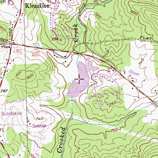 Topographic Map of Browns Mill Lake, GA