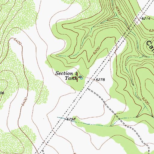 Topographic Map of Section Five Tank, AZ