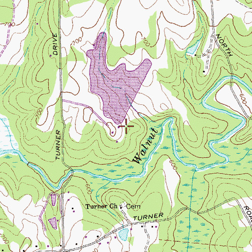 Topographic Map of Duggan Lake Dam, GA