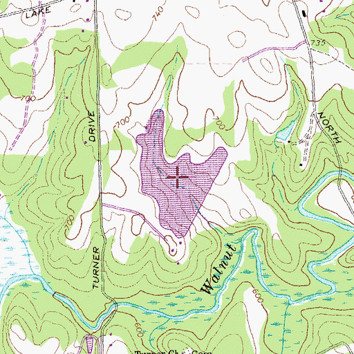 Topographic Map of Duggan Lake, GA