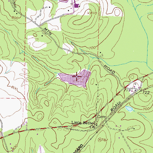 Topographic Map of Wallace Lake, GA