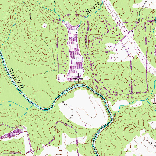 Topographic Map of Deerun Lake Dam, GA