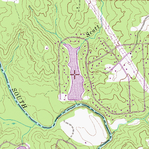 Topographic Map of Deerun Lake, GA