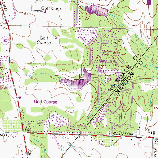 Topographic Map of Ub Lake Dam, GA