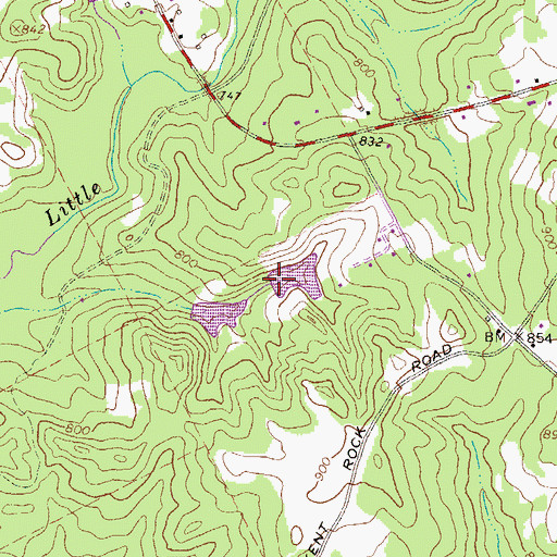 Topographic Map of Anderson Lake Dam, GA