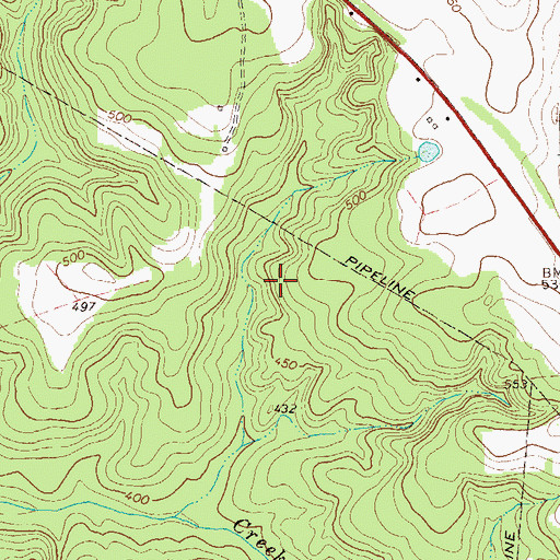 Topographic Map of Williams Lake Dam, GA