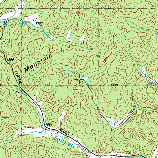 Topographic Map of Childers Lake Dam, GA