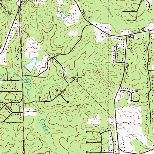Topographic Map of Wofford Lake, GA