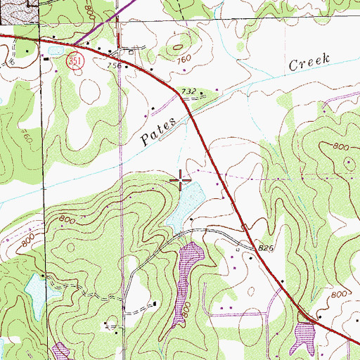 Topographic Map of Weems Lake Dam, GA