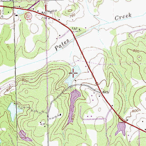 Topographic Map of Weems Lake, GA