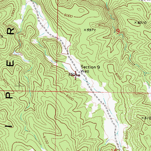 Topographic Map of Section Nine Well, AZ