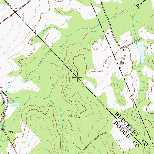 Topographic Map of North Broad River Watershed Structure Number 17 Dam, GA