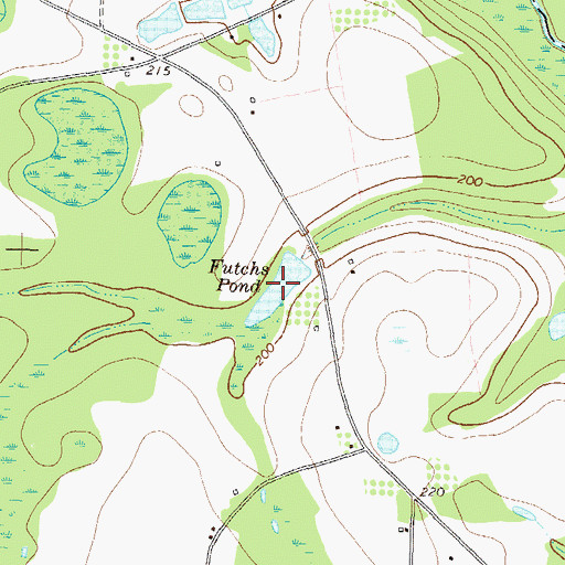 Topographic Map of Futchs Pond, GA