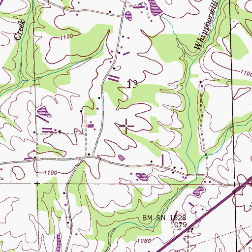 Topographic Map of Sand Mountain, GA