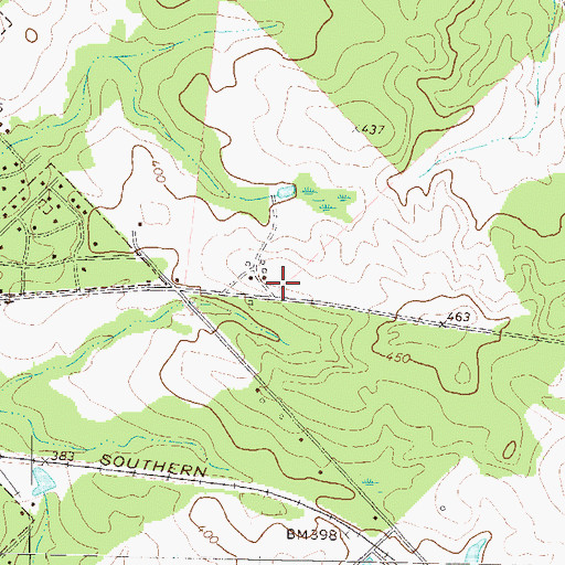 Topographic Map of Emmanuel Church, GA