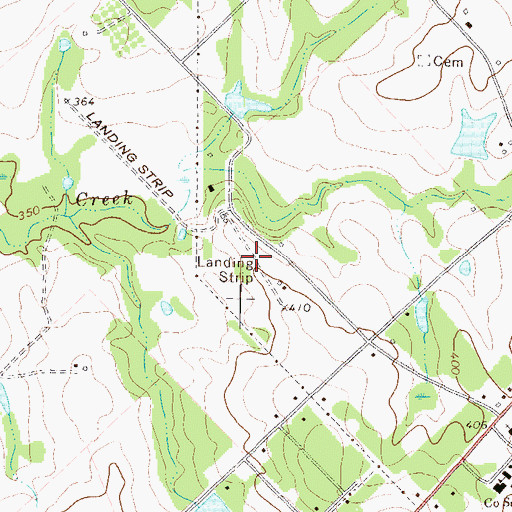 Topographic Map of Jimmy Wimberly Air Field (historical), GA