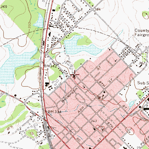 Topographic Map of Marthann Baptist Church, GA