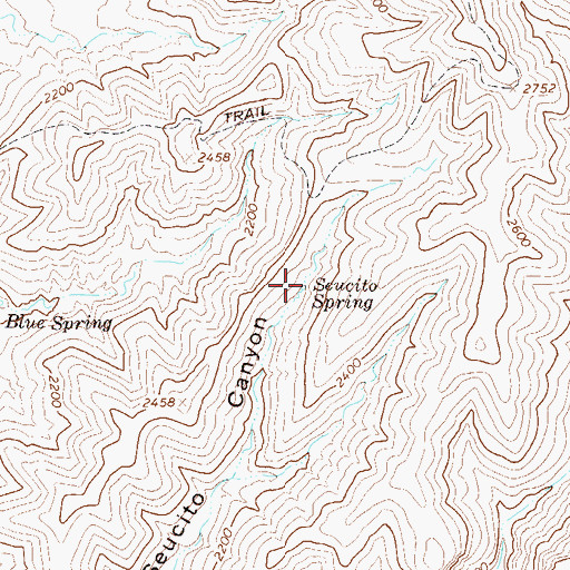 Topographic Map of Secucito Spring, AZ
