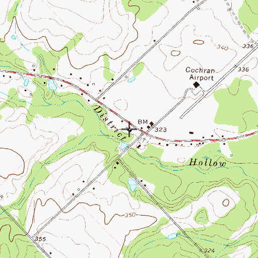 Topographic Map of Union Hill Church, GA