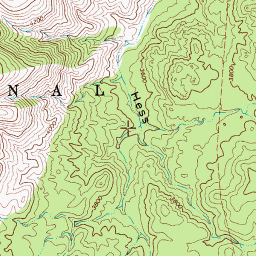 Topographic Map of Sedal Canyon, AZ