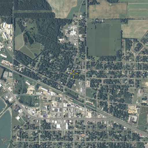Aerial/Satellite Image of Donalsonville Free Will Baptist Church, GA