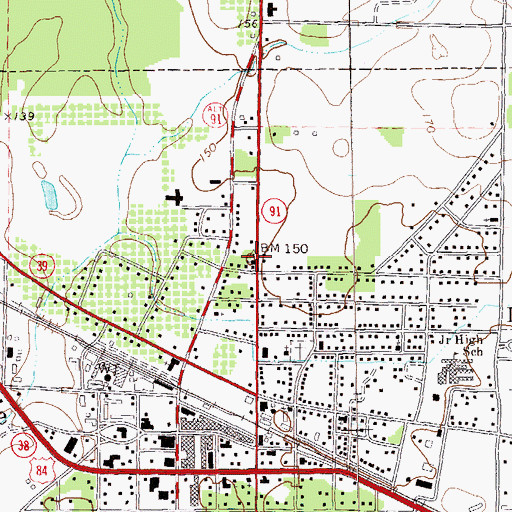 Topographic Map of First Assembly of God Church, GA