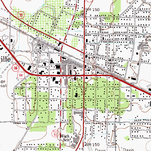 Topographic Map of Friendship United Methodist Church, GA
