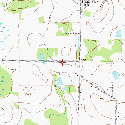 Topographic Map of Hicks Landing Strip (historical), GA