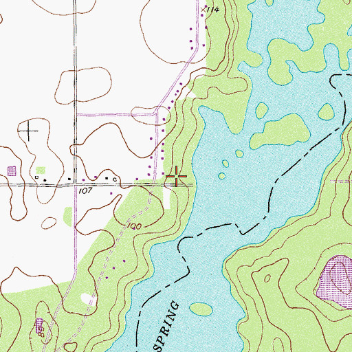 Topographic Map of Reynoldsville State Park, GA