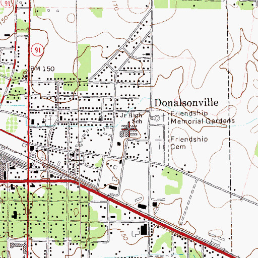 Topographic Map of Seminole County Primary School, GA