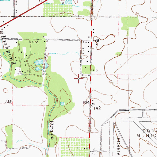 Topographic Map of Seminole County Middle - High School, GA